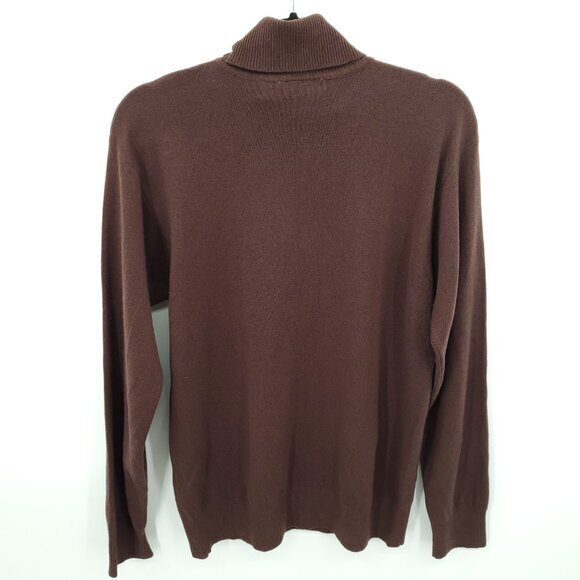 VTG Ton Reve 100% Cashmere Turtleneck Sweater L Brown - Picture 2 of 14